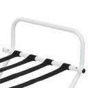 Ver imagem 4 de Suporte Para Mala Sekafácil Pintura Eletrostática Branca Tira em Nylon Preta Com Encosto -