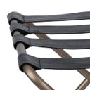 Ver imagem 4 de Suporte Para Mala Sekafácil Anodização Champagne Tira em Couro Preta Sem Encosto - 59X52X52 Cm