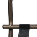 Ver imagem 4 de Suporte Para Mala Sekafácil Anodização Champagne Tira em Couro Preta Com Encosto - 74X52X52 Cm
