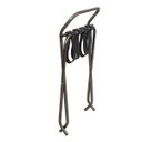 Ver imagem 3 de Suporte Para Mala Sekafácil Anodização Champagne Tira em Couro Preta Com Encosto - 74X52X52 Cm