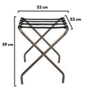 Ver imagem 5 de Suporte Para Mala Sekafácil Anodização Champagne Tira em Nylon Preta Sem Encosto - 59X52X52 Cm