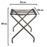 Suporte Para Mala Sekafácil Anodização Champagne Tira em Couro Café Sem Encosto - 59X52X52 Cm - 5