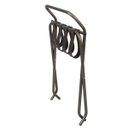 Ver imagem 3 de Suporte Para Mala Sekafácil Anodização Champagne Tira em Couro Café Com Encosto - 74X52X52 Cm