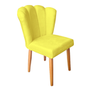 Ver imagem 3 de 4 Cadeiras Jantar Reforçada Decorativa Pétala Suede Amarelo
