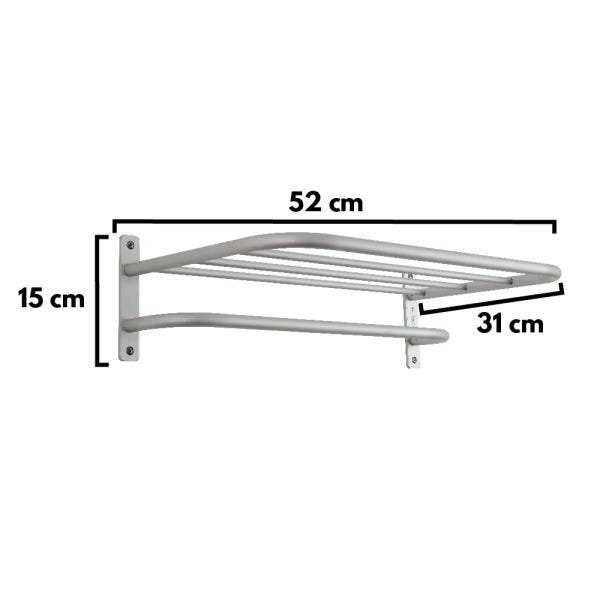 Porta - Toalha Sekafácil Anodização Fosco Médio - 15X31X52 Cm - 5
