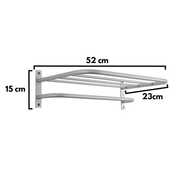 Porta - Toalha Sekafácil Anodização Fosco Compacto - 15X23X52 Cm - 5