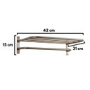 Ver imagem 5 de Porta - Toalha Sekafácil Anodização Champagne Pequeno - 15X31X42 Cm