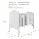 Ver imagem 6 de Dormitório Encanto Guarda-roupa, Cômoda e Berço Harmonia Branco com Colchão Physical - Permó