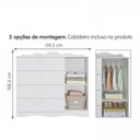 Ver imagem 5 de Dormitório Encanto Guarda-roupa, Cômoda e Berço Harmonia Branco com Colchão Physical - Permó
