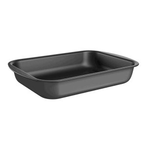 Assadeira Retangular Funda Brinox Bakeware Grafite 39,5 x 28,6 x 6,6 cm