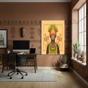 Ver imagem 1 de Quadro Decorativo Obaluaê - Orixá da Cura - 70x50cm:moldura Branca