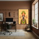 Ver imagem 2 de Quadro Decorativo Obaluaê - Orixá da Cura - 70x50cm:moldura Branca