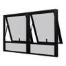 Janela de Alumínio Preto Vitro Máximo Ar com Bandeira Suprema Cmc Esquadrias Linha Classic-080lx120a - 1