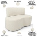Ver imagem 4 de Sofá 2 Lugares Orgânico para Sala de Estar Living Larissa L02 Linho Champagne - Lyam Decor