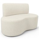 Ver imagem 1 de Sofá 2 Lugares Orgânico para Sala de Estar Living Larissa L02 Linho Champagne - Lyam Decor