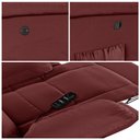 Ver mais imagens de Poltrona do Papai Reclinável Sala de Cinema Madrid Glider Manual Giratória Massagem USB PU Vermelho 