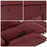 Poltrona do Papai Reclinável Sala de Cinema Madrid Glider Manual Giratória Massagem USB PU Vermelho  - 8