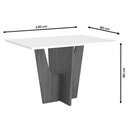 Ver imagem 4 de Mesa de Jantar 4 Lugares Antonella com Vidro Nature/off White/marrom Amêndoa - Panorama Móveis