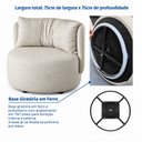 Ver imagem 7 de Poltrona Giratória Estofada Design Orgânico Lizzy Espresso Móveis