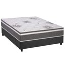 Ver imagem 1 de Conjunto Box Casal: Colchão Espuma Polar D33 Pérola Premium + Base Crc Suede Gray (138x188)