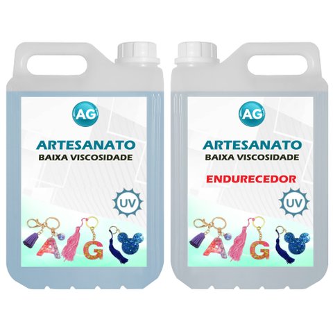 Resina Epoxi para Artesanato de Baixa Viscosidade AG Resinas ag 5KG