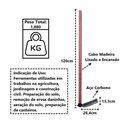 Ver imagem 2 de Enxadão Largo em Aço Cabo Madeira Agrícola Jardim 120cm