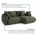 Ver imagem 7 de Sofá Cama Modular Orgânico Retrátil 4 Lugares com Almofadas 280cm Malibu