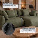 Ver mais imagens de Sofá Cama Modular Orgânico Retrátil 4 Lugares com Almofadas 280cm Malibu