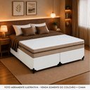 Ver mais imagens de Cama Box King Bipartido Sintético + Colchão Molas Ensacadas Royal Sleep Bioclassic 193x203x59 Cor:
