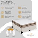 Ver imagem 2 de Cama Box King Bipartido Sintético + Colchão Molas Ensacadas Royal Sleep Bioclassic 193x203x59 Cor: