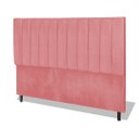 Ver imagem 1 de Cabeceira Estofada Box Casal King Size Encosto para Cama Corola 195x126 Cm Rosa