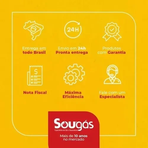 Ducha Para Aquecedor A Gás Lorenone 7011 C16 - Lorenzetti - 5