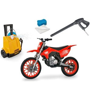 Wash Garage Moto Cross Vermelho Usual Brinquedos 452
