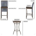 Ver imagem 2 de Mesa Bistrô e 4 Banquetas Roma Marrom Corda Náutica Estofado 9 Trama Original