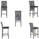 Ver imagem 5 de Mesa Bistrô e 4 Banquetas Roma Marrom Corda Náutica Estofado 9 Trama Original