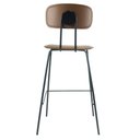 Ver imagem 5 de Kit 2 Banquetas New York Fratini 95 Cm (altura) Base Aço Preto e Assento Poliuretano (pu) Caramelo
