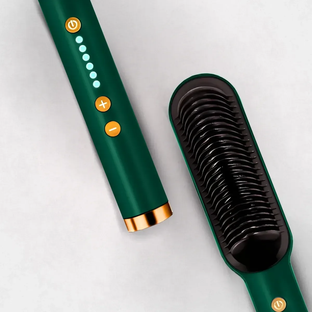 Ver imagem 3 de Escova Pente Alisadora de Cabelo Profissional Verde