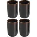 Ver imagem 1 de Jogo 4 Copos Cerâmica Porto Brasil Azul Oceano 110ml Yunomi Estilo Oriental Japonês