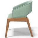 Ver imagem 4 de Kit 02 Cadeiras de Jantar e Estar Living Estofada Lince L02 Linho Verde Menta - Lyam Decor