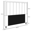 Ver imagem 3 de Cabeceira Opala Para Cama Box Queen 160 cm Suede Grafite - D’Rossi