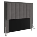 Ver imagem 1 de Cabeceira Opala Para Cama Box Queen 160 cm Suede Grafite - D’Rossi
