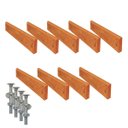 Ver imagem 1 de Kit 9 Réguas Pé de Banco Madeira Acabada Verniz 150x5,5x2cm Unicláudio Reguavx9cam