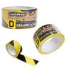 1 Fita Pvc Demarcação Solo Amarela Preta 4,8cm 14m Adelbras - 1