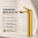 Ver imagem 5 de Torneira Monocomando Berlim Ouro Escovado Alta Goldenx