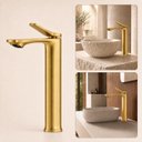 Ver imagem 1 de Torneira Monocomando Berlim Ouro Escovado Alta Goldenx