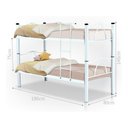 Ver imagem 2 de Beliche Bi Cama Tubolar em Aço, 2 Cama Solteiro Colchão 78:cinza