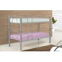 Ver imagem 1 de Beliche Bi Cama Tubolar em Aço, 2 Cama Solteiro Colchão 78:cinza