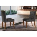 Ver imagem 1 de Cadeira Sala de Jantar Nevada Kit 2 Un MDF Imbuia/Grafite - Rufato