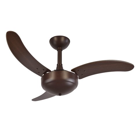Ventilador de Teto Infinity Commerce Marrom 3 Pás MDF Tb 110V+Controle 2006 Commerce 3 Pás