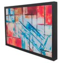 Ver imagem 3 de Quadro Decorativo Caixa Pincelada Abstrata Tacolado Moldura Caixa 3cm Madeira sem Vidro 40 X 60cm